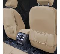 2Pcs Car Back Seat Anti-Kick Mat for Toyota Grand Highlander 7 Seater 2024 2025, Leather Backrest Protector with Storage Pockets, Waterproof Scratch-Resistant Shield Interior