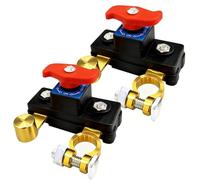 2PCS Car Battery Power Cut-Off Switch Breaker, Stable Transmission High Conductivity Pure Copper Disconnect Switch, Smart Car Battery Disconnect for Boat Rv Truck Supplies