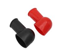 2pcs Car Battery Terminal Cover Protector for Positive/Negative Terminals - Heat-Resistant Rubber Insulator Cap, 200°C Rated, Black & Red