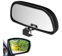 2pcs Car Blind Spot Mirror Black Abs Glass Angle Adjustable