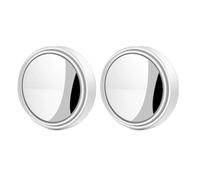2pcs Car Blind Spot Mirror Frameless Auxiliary Rearview Mirror Auto Motorcycle Universal Wide Angle Adjustable Small Mirrors Door Wing Mirror Glass(White set)