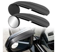 2PCs Car Blind Spot Mirrors with Rain Guard,360° Rotatable HD Glass Convex Rear View Mirror,Side Mirror Blindspot with Rain Visor,Universal Wide Angle Parking Mirrors for Car SUV Trucks Traffic Safety