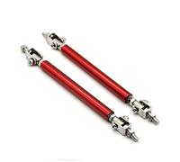 2pcs car bumper guard bar, adjustable separation bar, car front and rear bumper lip support, car modification support bar (150mm, red)