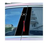 2pcs Car Center Pillar Sticker Black Style Creative Bad Guys Auto B-pillar Waterproof Protective Film(C)