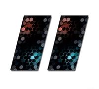 2Pcs Car Centre Pillar Honeycombs Sticker, Anti-Scratch Window Pillar Cover Trim, Waterproof B-Pillar Decal Self-Adhesive Stylish Decor for Car Side Door Window(FW-06)