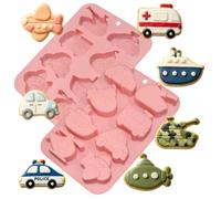 2Pcs Car Chocolate Candy Silicone Molds, Vehicle Baking Molds | For Jello, Ice Cube, Soap, Candle, Wax Melt, Crayon, Cake Decorations & DIY Crafts
