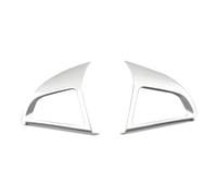 2PCS Car Chrome Steering Wheel Protective Cover Trim Sticker For Chevrolet For Cruze Sedan Hatchback 2009-2015 GNITRIMS(A Matt silver)