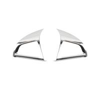 2PCS Car Chrome Steering Wheel Protective Cover Trim Sticker For Chevrolet For Cruze Sedan Hatchback 2009-2015 GNITRIMS(B Mirror silver)