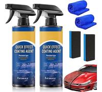 2PCS Car Coating Spray,3 in 1 Multi-functional Quick Effect Coating Agent,Ceramic Coating Spray, Car Polish Renewal Agent,Improves Clarity and Visibility, Long-Lasting Shine and Protection