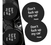 2PCs Car Cup Holder Coasters,2.75 Inch Non-Slip Insert Cup Coaster,Shockproof Car Insulation Cups Mats for Women Men,Universal drink coaster for Most Car Interior Center Console Liner Accessories