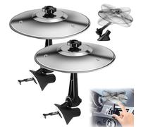 2PCS Car Cymbal Air Vent Car Crash Cymbal with Bright Sound,5.5 Inch Mini Metal Drum Crash Cymbal for Car Vent Funny Car Interior Decoration Music Instrument Gadget for Drummer Music Lovers Gift