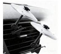 2Pcs Car Cymbal Air Vent - Easy Clip-On Mini Cymbal for Car Dashboard(Silver)