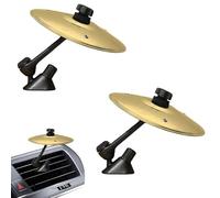 2PCS Car Cymbal Air Vent, Mini Drum Cymbals Drum Cymbal, Ingenious Design, Suitable For Various Car Air Vents, For Music Lovers