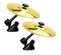2PCS Car Cymbal Drum Air Vent, Mini Drum Crash Cymbal For Car Vent, Funny Musical Instruments Gadget for Drummer Music Lovers Gift (Gold)