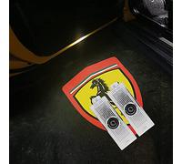2Pcs Car Door Light Easy Installation Car Door LED Logo Projector Welcome Light Puddle lamp Compatible with Ferrari 458 488 599 612 FF F12 California (Ferrari-03)