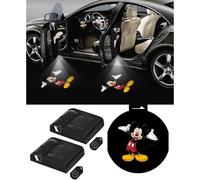 2pcs Car Door Lights Logo Projector For Mickey Mouse Car Door Projector Lights Welcome Courtesy Ghost Shadow Lamp Universal Wireless