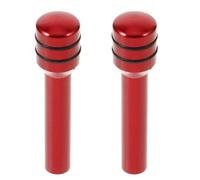 2pcs Car Door Lock Knob Pull Pins, Aluminum Alloy, Red | Reliable Locking Mechanism, Enhanced Durability, Stylish Appearance, Interior Automotive Universal Parts for Doors