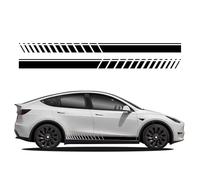 2Pcs Car Door Side Stickers Graphic Decals, for Tesla, for Model Y 2017-2023 Waterproof Vinyl Film Auto Exterior Car Accessories
