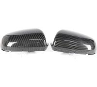 2pcs Car Door Wing Mirror Cover Cap For Au-di A3 S3 8P 2005-2008,Side Rear View Mirror Cap Shell Frame Cover Replacement Trim Accessories,B-carbon Fiber Look