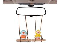2Pcs Car Ducks Funny Cute Swinging Duck Hanging Ornament Pendant for Car Rear View Mirror Auto Interior Decoration Accessories Perfect Gifts For Women Men Girlfriend Boyfriend Husband Wife