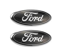 2pcs Car Emblem Badge for Ford F150 Oval Decal Badge Front Rear Grille Nameplate