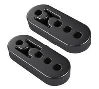 2PCS Car Exhaust Hanger, 4 Holes Rubber Muffler Hangers,Universal High-Density Tailpipe Damping Hanger for Cars, Exhaust Pipe, Muffler Support, Exhaust Rubber Mount, Suspension Bracket