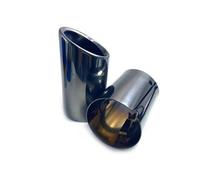 2pcs Car Exhaust Tip Muffler Pipe Cover For A3 8V 8P A4 B8 A1 Q5 A5 2009-2016 Auto Accessories Car Exhaust Tip(Black)