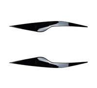 2pcs Car Eyelid Eyebrows Headlights Cover For Ford Focus MK2.5 2008-2011,Protection Headlight Lamp Brow Eyelids Trim Cover Headlight Sticker,A-Bright Black