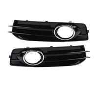 2pcs Car Front Bumper Fog Light Grille Cover Compatible For Audi A3 8P S-Lines 2009-2012 With Chrome(1 set ABS)