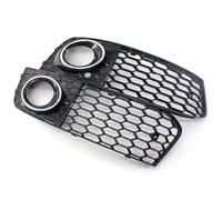 2PCS Car Front Bumper Fog Light Grille Grill, for, for A4 B8 2009-2012 RS4 Style Car Fog Lamp Grille