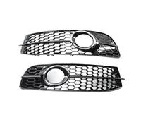 2Pcs Car Front Bumper Fog Light Grille HONEYCOMB HEX Fog Lamp Grill Compatible For Audi A6 C6 SLine 2008-2011 4F0807681Q01C 4F0807681Q02C