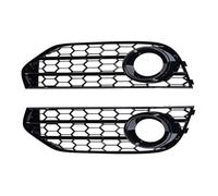 2PCS Car Front Bumper Fog Light Lamp Grille Cover Compatible With Audi A4 B8 .5 Allroad 2009-2015 8K0807681J(Black Black Ring)