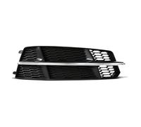 2pcs Car Front Bumper Light Cover Fit For Audi A6 C7 A6L S-Line 2015 2016 2017 2018 Hex Grill 4G0807681AN Car Front & Radiator Grilles Front Grill Trim(Sliver Right)