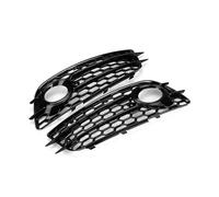 2PCS Car Front Fog Light Grille Cover Honeycomb Fog Lamp Grill Compatible For Audi A4 B8 S-Lines S4 Bumper 2008-2012 8K0807681C 8K0807682C(Black)
