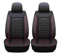 2Pcs Car Front Seat Covers for Renault Megane I Classic (LA) 1996-2025, Leather Car Front Seat Covers Waterproof Non-Slip Dirt Resistant Interior Accessorie,A/Black Red