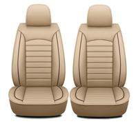 2Pcs Car Front Seat Covers for Renault Megane I Classic (LA) 1996-2025, Leather Car Front Seat Covers Waterproof Non-Slip Dirt Resistant Interior Accessorie,E/Beige