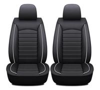 2Pcs Car Front Seat Covers for Seat Ibiza 2003-2011, Leather Car Front Seat Covers Waterproof Non-Slip Dirt Resistant Interior Accessorie,C/Black White