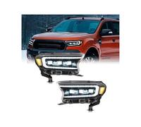 2PCS Car Full LED Headlights Assembly Compatible For Ford Ranger T6 Front DRL Dynamic Turn Signal Lamps US/International Version 2015-2020(International)