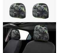 2pcs Car Head Rest Covers Koala Bears Breathable Universal Car Interior Accessories Stretch Elastic Seat Protector 26 X 28 Cm/10.2 X 11 Inches