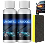2Pcs Car Headlight Repair Fluid,Headlight Restoration Kit with Scratch Remover,Car Polishers & Buffers Fluid,Headlamp Restoration Kit,Car Trim Restorer,Headlight Polish Cleaner Liquid for Cars