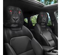 2PCS Car Headrest Cover,2027 New Scary Face Print Headrest Covers for Cars,Soft Polyester Fabric with Funny Cartoon Print,Stretchy Seat Headrest Protector for Auto Interior Decoration,Car Accessories