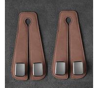 2PCS Car Headrest Metal Hooks for Audi Q2 GA 2016-2023, Strong Load Bearing Invisible Multifunctional Leather Chair Back Hook,Brown