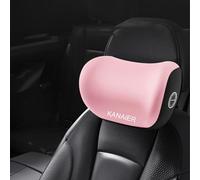 2Pcs Car Headrest Pillow, Car Seat Headrest for Driving, Soft Memory Foam and Breathable Removable Cover for Passenger or Driver Ergonomic Design (Pink)