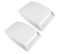 2pcs Car Hood Vent Trim Replacement Simulated Air Vent for Vehicles | ABS White Finish, Adhesive Mounting, Wide Compatibility for Car Body, Bumper, and Detail Work