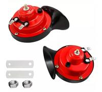 2Pcs Car Horns 12V 300DB - Super Loud Snail Air Horn Kit for Truck, SUV, Bike, Boat - Dual Electric Siren Horn, Waterproof & Compact