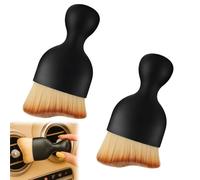 2PCS Car Interior Cleaning Brush Set, Automotive Interior Dusting Brush with Soft Bristles, Car Interior Brushs for Dashboard, Air Vent, Crevice, Screen, Panels, Detailing Scratch-Free Dust Removal