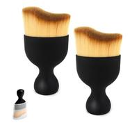 2pcs Car Interior Cleaning Tool Brush with Protective Cover, Soft Bristles Detailing Dusting Brush Curved Crevice Beauty Brush for Car Dashboard,Airconditioning Vents, Scratch-Free Cleaning Brush.