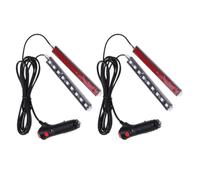 2pcs Car Interior Footwell Lights LED Light Car Waterproof Black Pvc