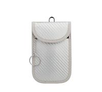 2Pcs Car Key Pouch Signal-blocking Faraday Bag Key Case Anti-theft Car Key Storage Organizer with Wear Resistant Material for Car(White)