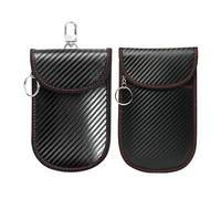 2PCS Car Key Signal Blocking Pouch,RFID Blocker Bag For Car Security,Faraday Pouch For Car Keys,Blocking Signal Keyless Entry Car Keys Bag,Anti Theft Remote Entry Keyless Protect,Black,Kiuiom